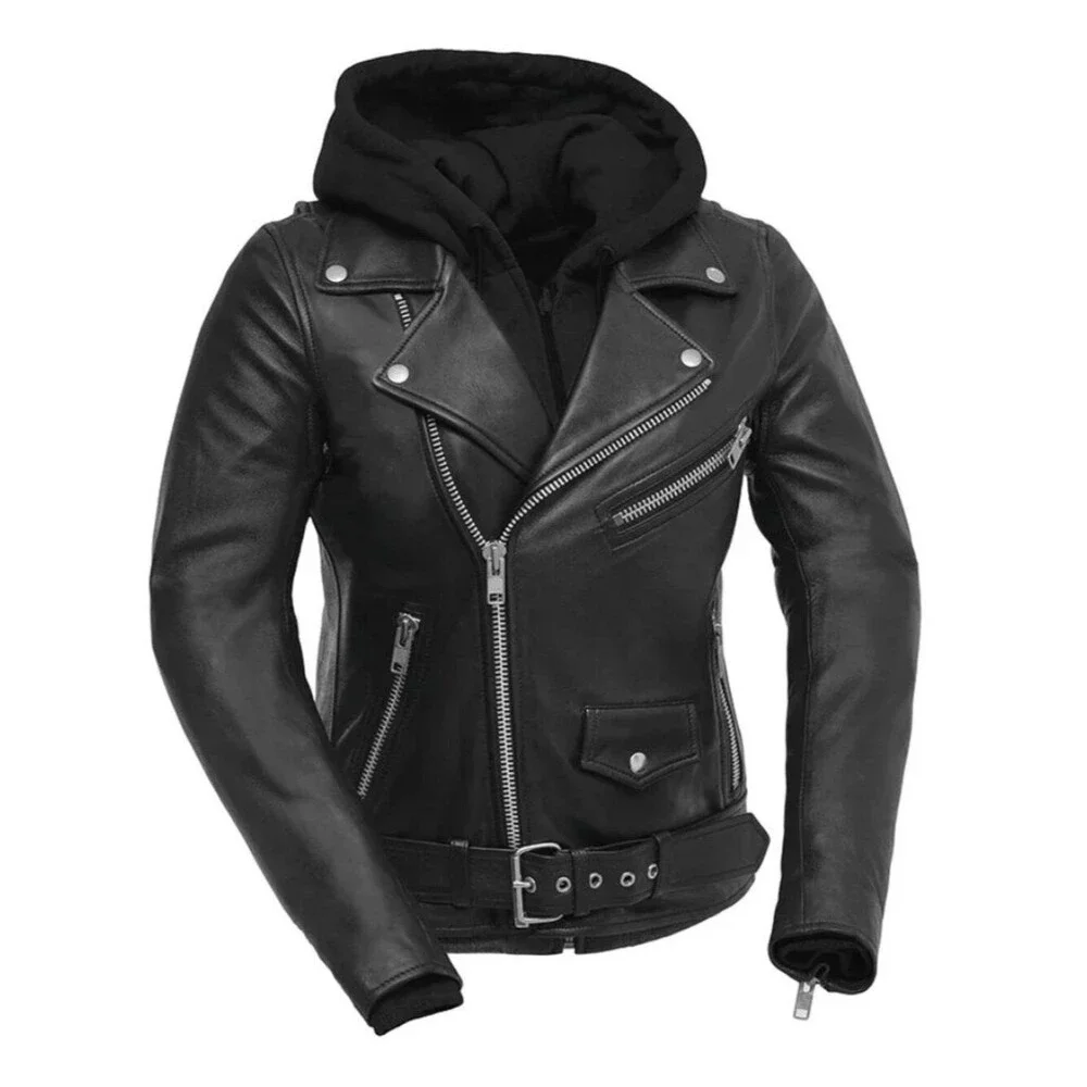 RiderGlam Women's Motorcycle Leather Jacket